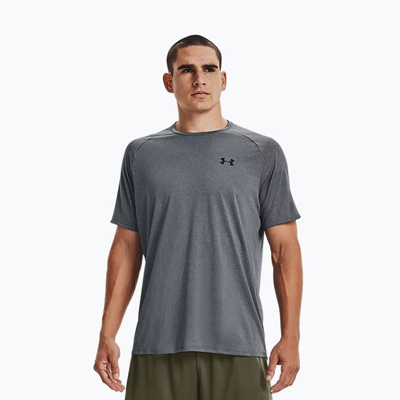 Koszulka treningowa męska Under Armour UA Tech 2.0 Tee Novelty pitch gray/black 7