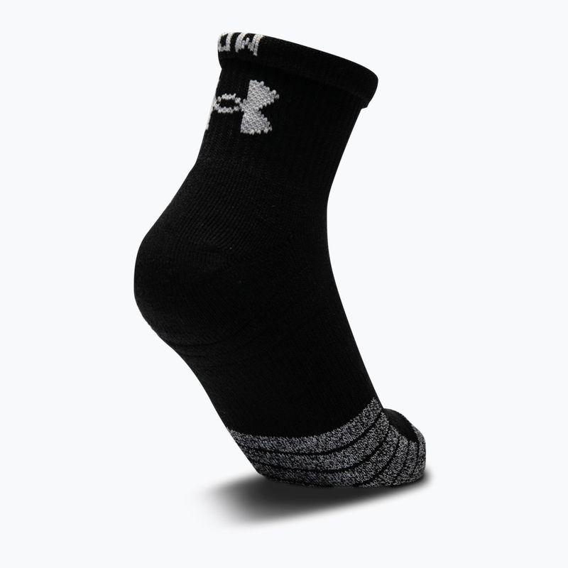 Skarpety Under Armour Heatgear Quarter 3 pary black/black/steel 2