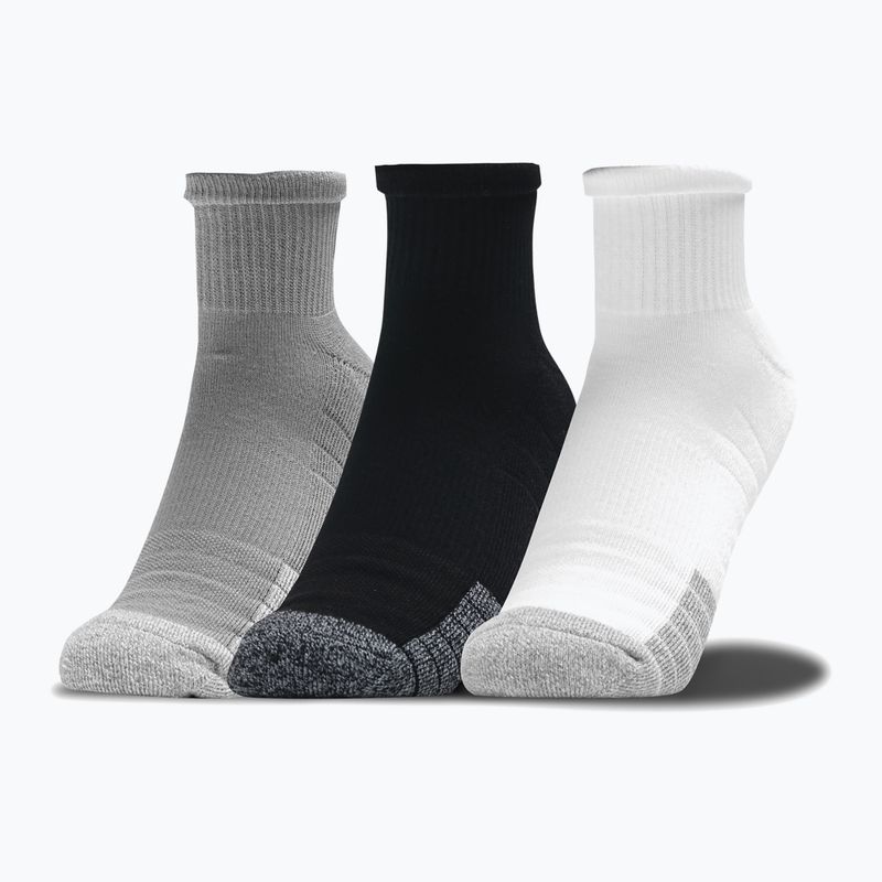 Skarpety Under Armour Heatgear Quarter 3 pary steel/white/white