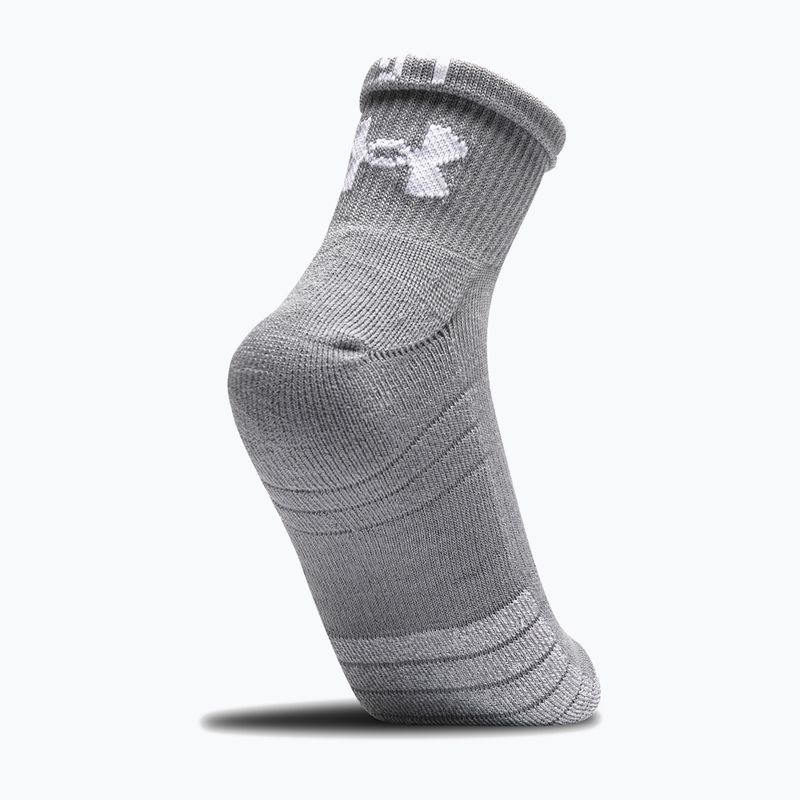 Skarpety Under Armour Heatgear Quarter 3 pary steel/white/white 4