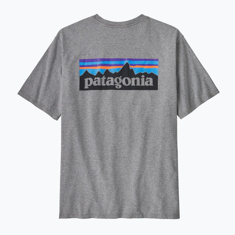 Koszulka męska Patagonia P-6 Logo Responsibili-Tee gravel heather 4