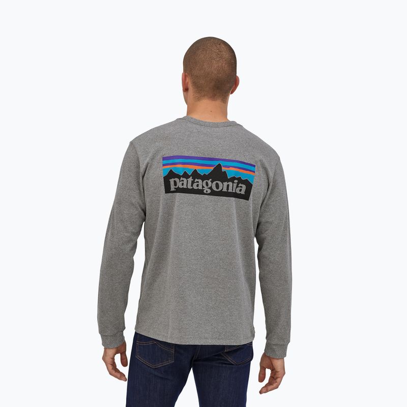 Longsleeve męski Patagonia P-6 Logo Responsibili gravel heather 2