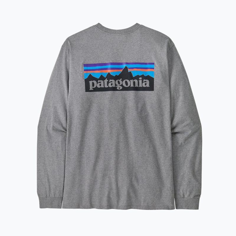 Longsleeve męski Patagonia P-6 Logo Responsibili gravel heather 4