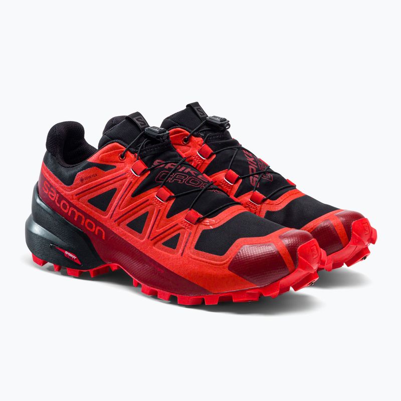 Buty do biegania męskie Salomon Spikecross 5 GTX black/racing red/red 5