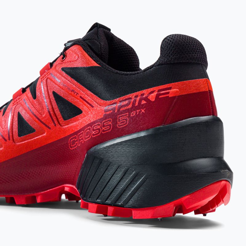 Buty do biegania męskie Salomon Spikecross 5 GTX black/racing red/red 8