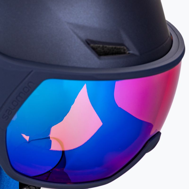 Kask narciarski Salomon Icon LT Visor W wisteria navy/mid blue 6