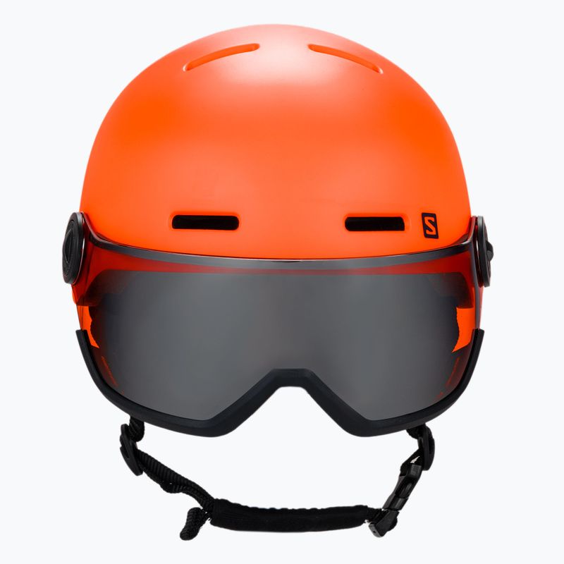 Kask narciarski dziecięcy Salomon Grom Visor Jr flame/tonic orange 2