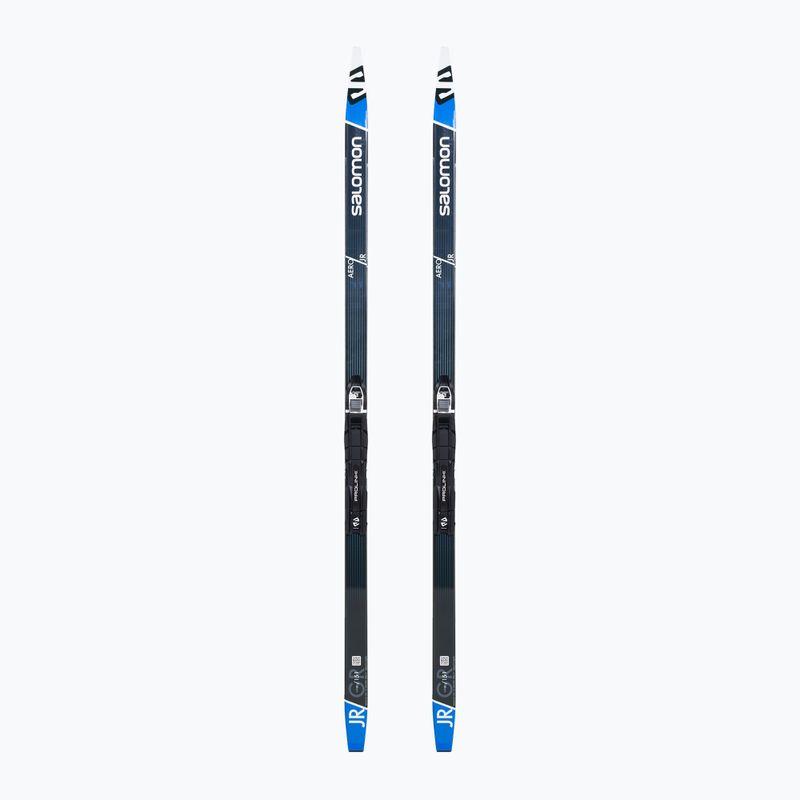 Narty biegowe dziecięce Salomon Aero Grip Jr. + wiązania Prolink Access black/blue