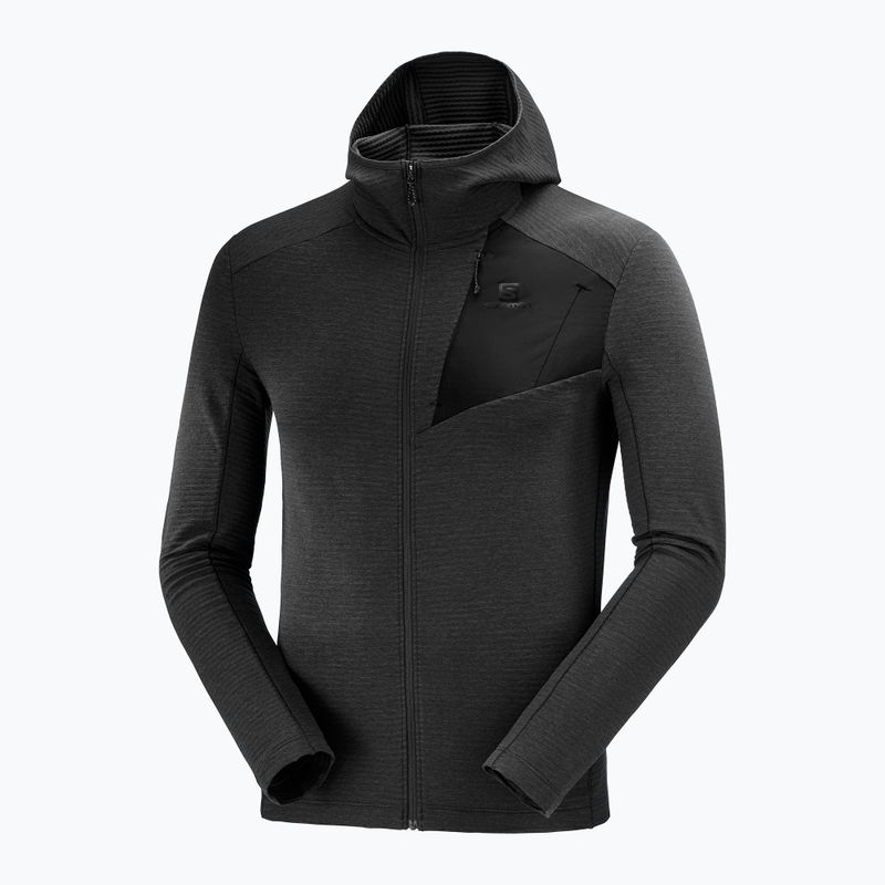Bluza trekkingowa męska Salomon Outline FZ Hoodie black