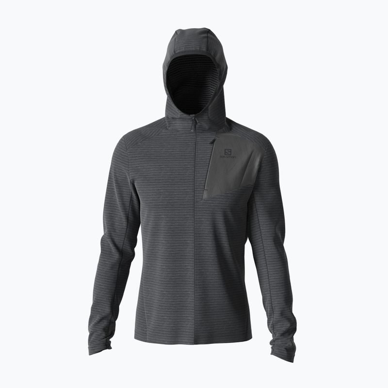 Bluza trekkingowa męska Salomon Outline FZ Hoodie black 2