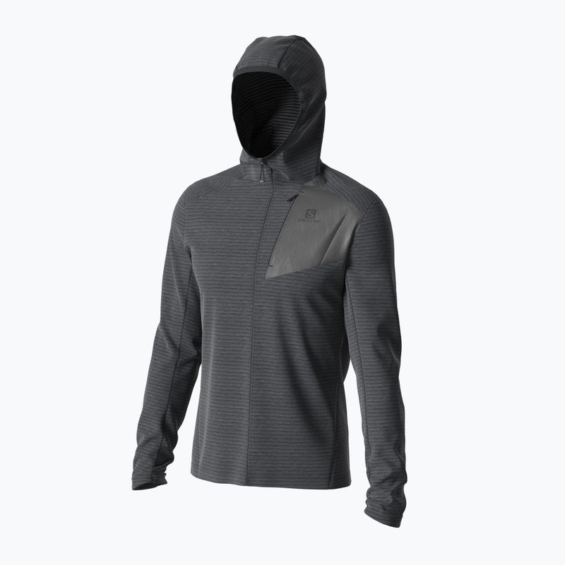 Bluza trekkingowa męska Salomon Outline FZ Hoodie black 4