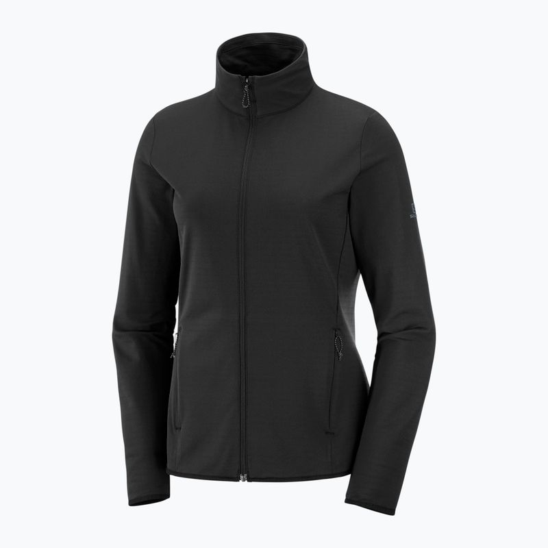 Bluza trekkingowa damska Salomon Outrack Full Zip Mid black 4