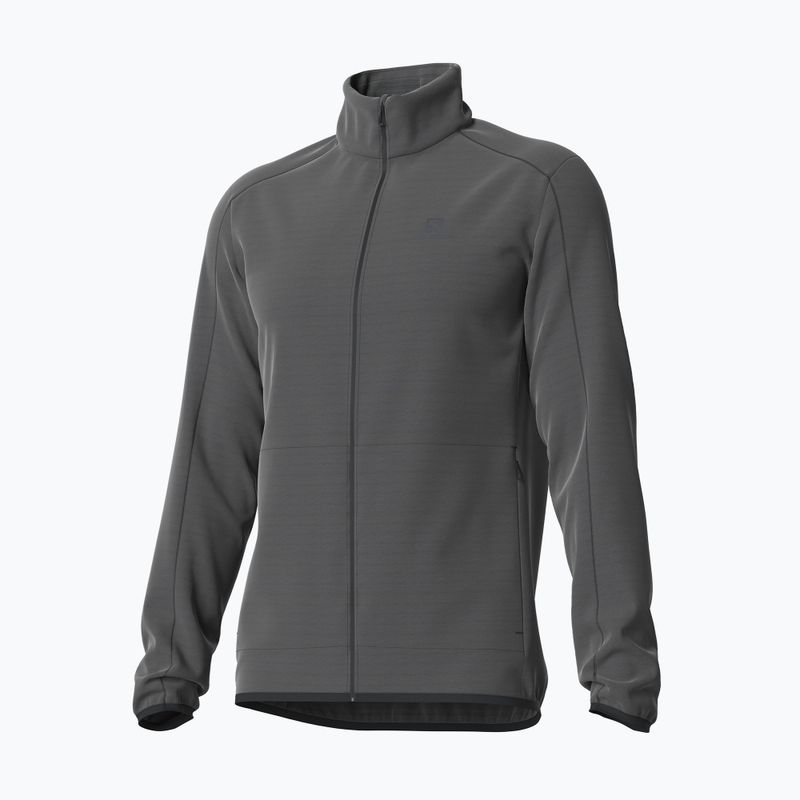 Bluza trekkingowa męska Salomon Outrack Full Zip Mid black 2
