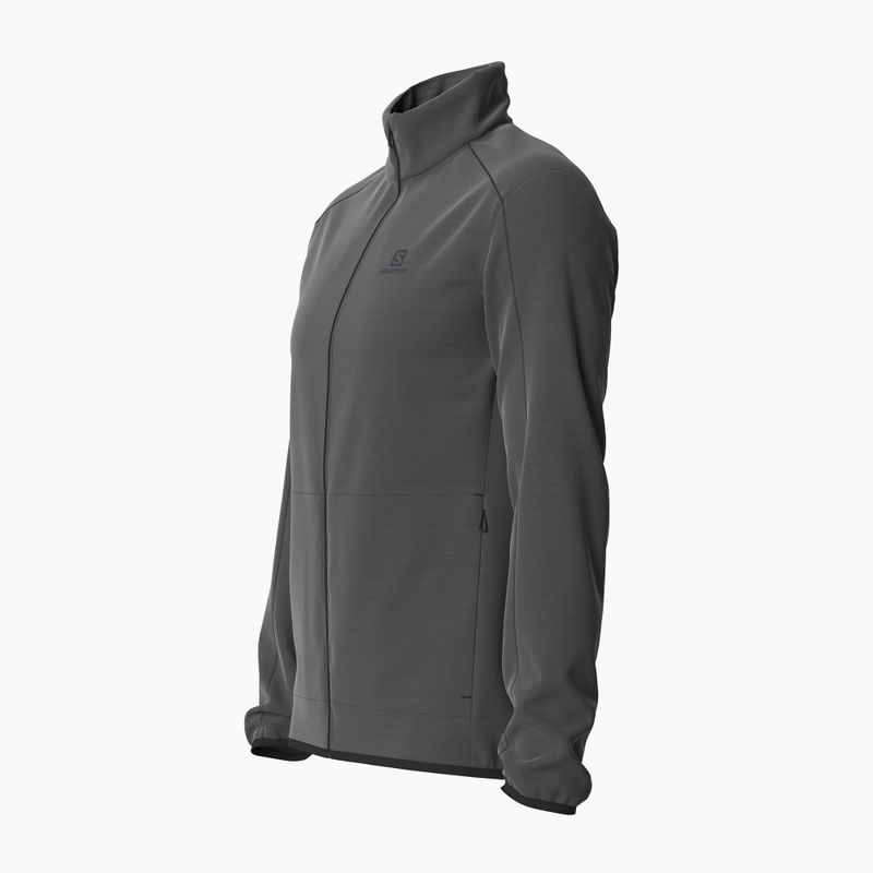Bluza trekkingowa męska Salomon Outrack Full Zip Mid black 4