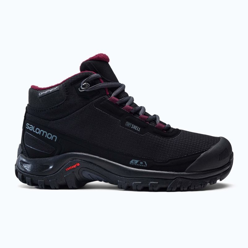 Buty zimowe damskie Salomon Shelter CS WP black/ebony/wine tasting 2