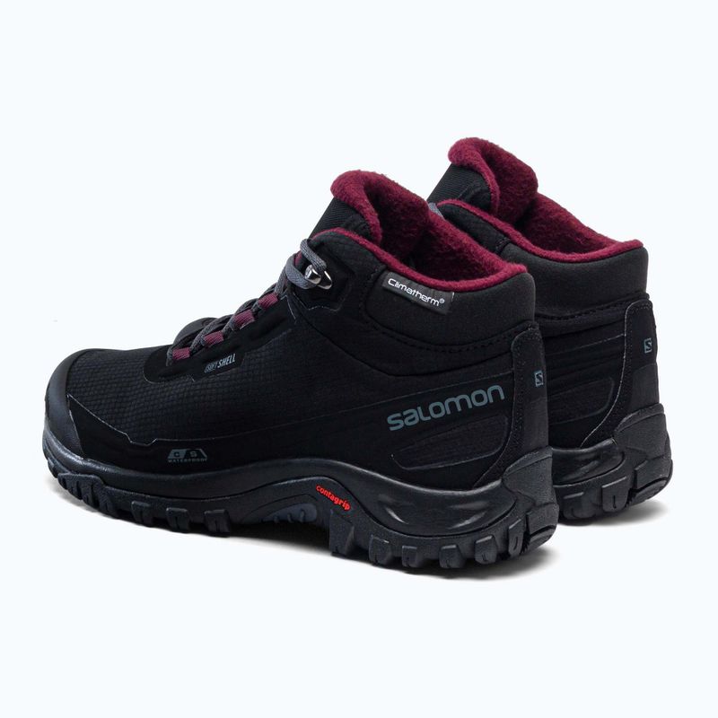 Buty zimowe damskie Salomon Shelter CS WP black/ebony/wine tasting 3