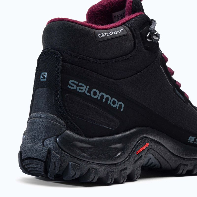 Buty zimowe damskie Salomon Shelter CS WP black/ebony/wine tasting 7