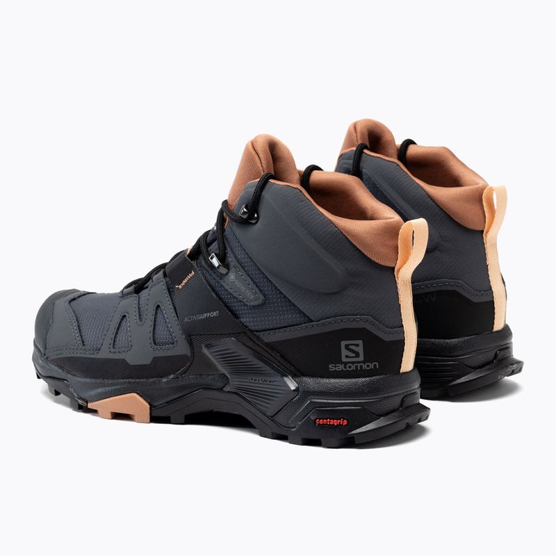 Buty trekkingowe damskie Salomon X Ultra 4 MID GTX ebony/mocha mou 3