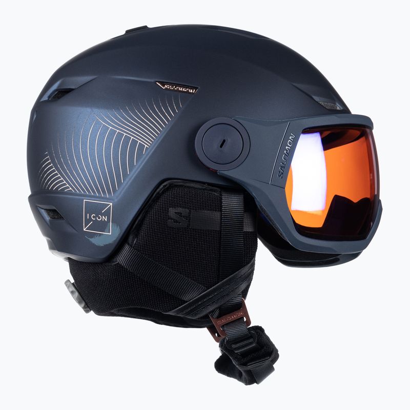 Kask narciarski Salomon Icon LT Visor Photo Sigma W wisteria navy/sky blue 4