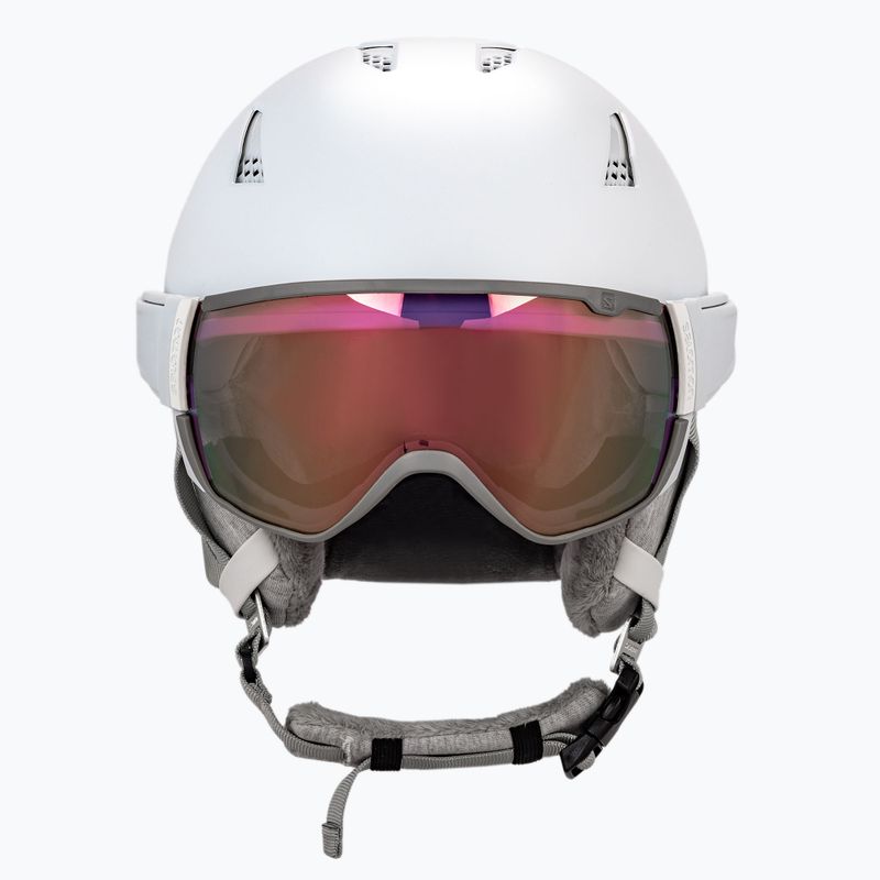 Kask narciarski Salomon Mirage white ruby 2