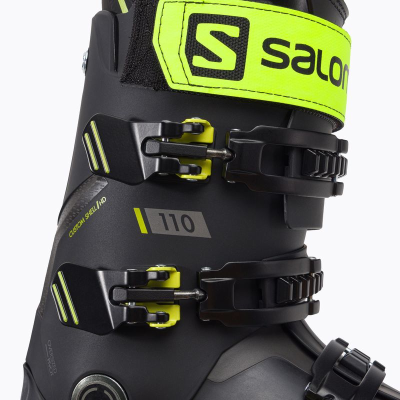 Buty narciarskie męskie Salomon S/Pro 110 GW black/acid green/dark silver metalic 6