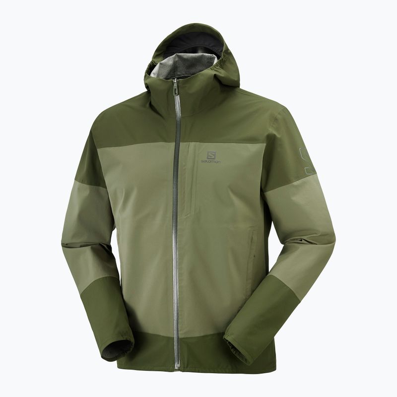 Kurtka przeciwdeszczowa męska Salomon Outrack 2.5L olive night/forest