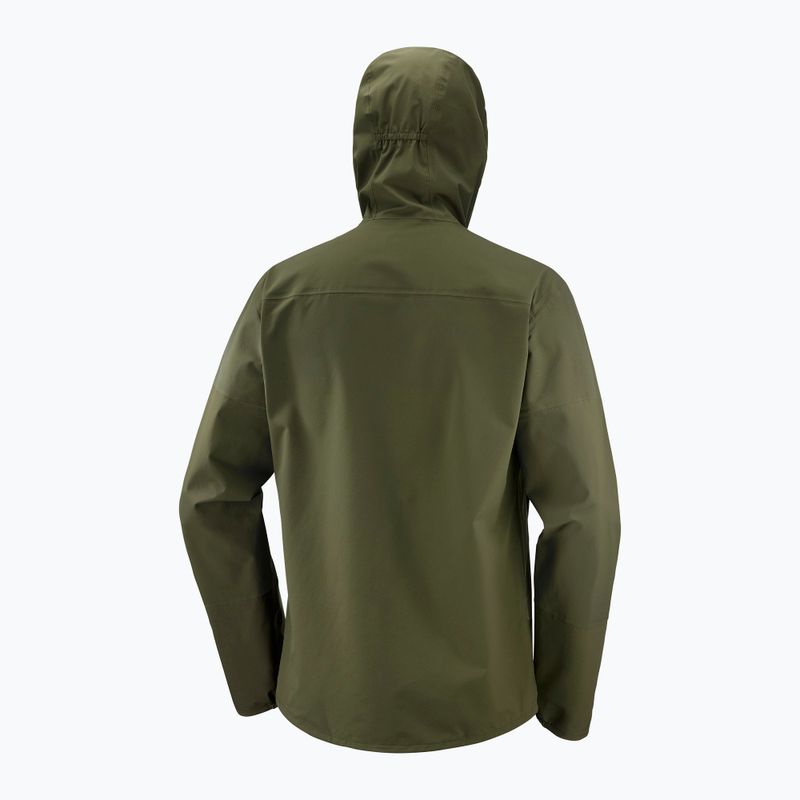 Kurtka przeciwdeszczowa męska Salomon Outrack 2.5L olive night/forest 2