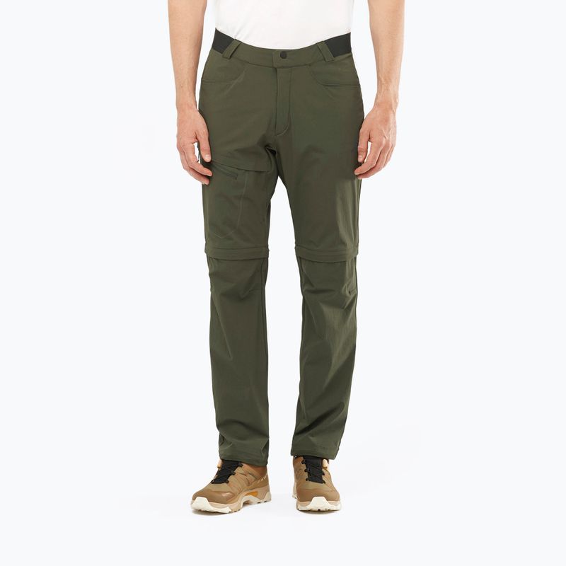 Spodnie trekkingowe męskie Salomon Wayfarer Zip Off forest