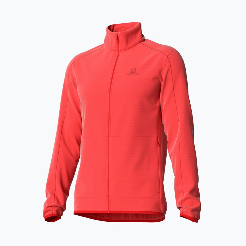 Bluza trekkingowa męska Salomon Outrack Full Zip Mid fiery red 2