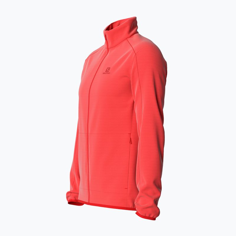 Bluza trekkingowa męska Salomon Outrack Full Zip Mid fiery red 4