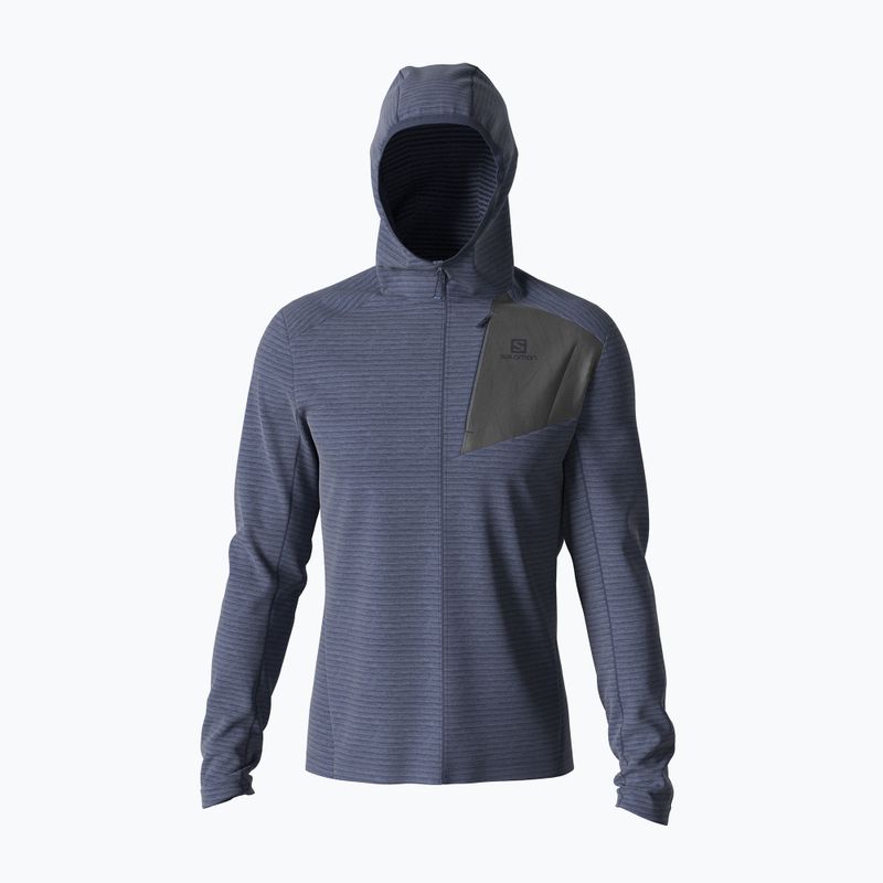 Bluza trekkingowa męska Salomon Outline FZ Hoodie mood indigo 2