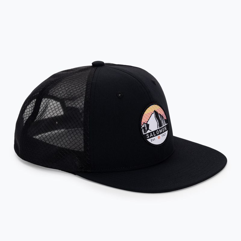 Czapka z daszkiem Salomon Trucker Flat black