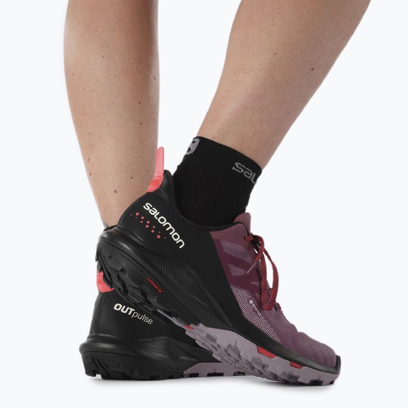 Buty tuystyczne  damskie Salomon Outpulse GTX tulipwood/black/pord 17