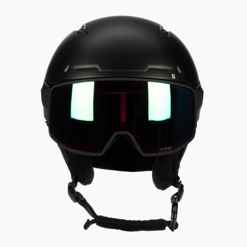 Kask narciarski Salomon Driver Pro Sigma black/emerald 2