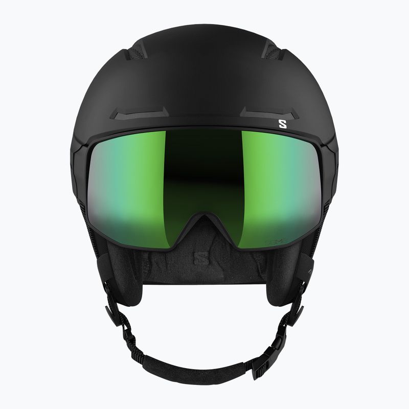 Kask narciarski Salomon Driver Pro Sigma black/emerald 14