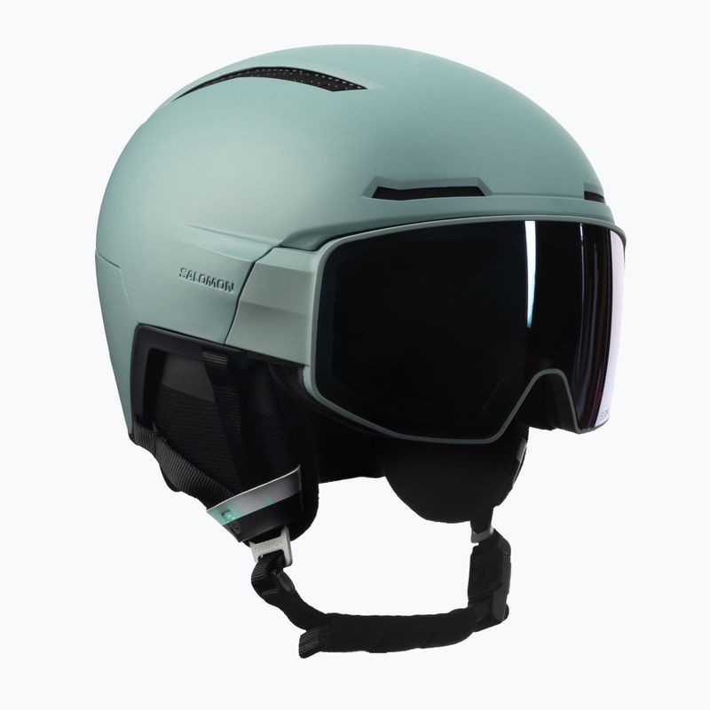 Kask narciarski Salomon Driver Prime Sigma Plus wrought iron/silver pink/sky blue