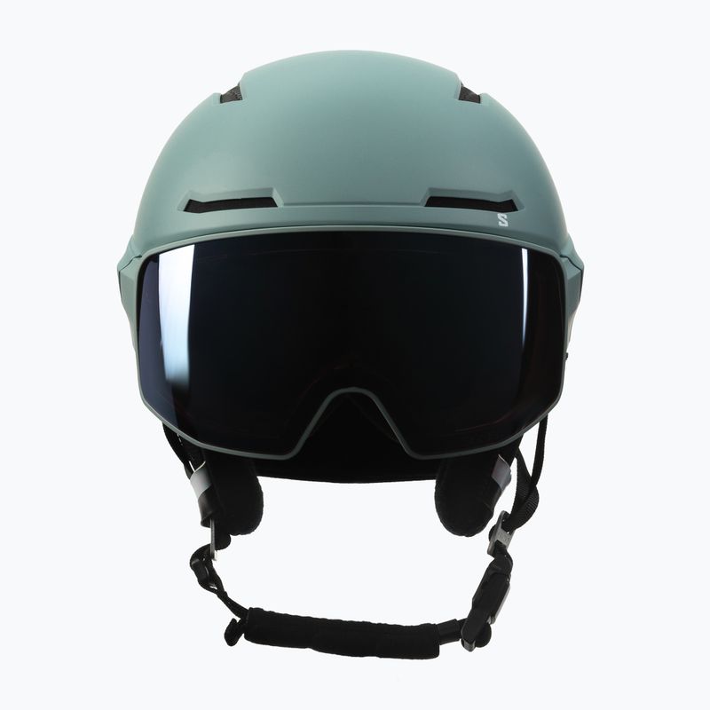 Kask narciarski Salomon Driver Prime Sigma Plus wrought iron/silver pink/sky blue 2