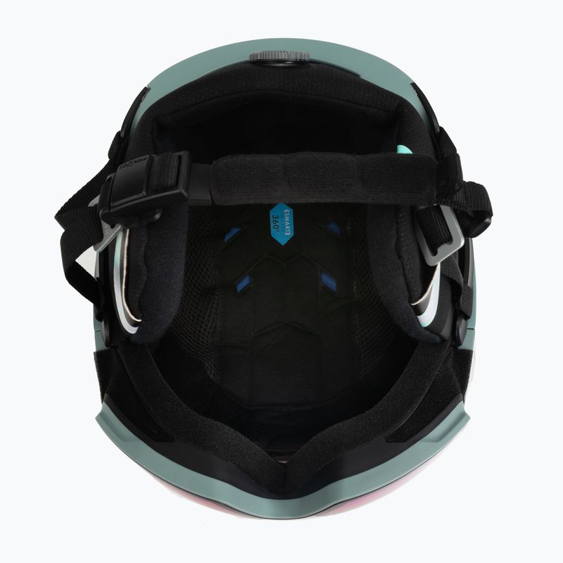 Kask narciarski Salomon Driver Prime Sigma Plus wrought iron/silver pink/sky blue 5
