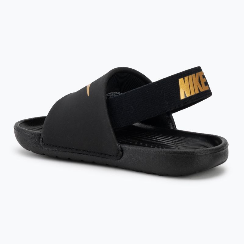 Klapki dziecięce Nike Kawa black/metallic gold 3