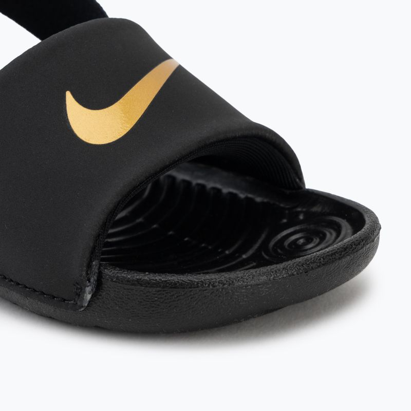 Klapki dziecięce Nike Kawa black/metallic gold 7