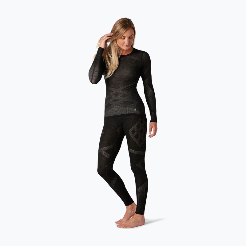 Bluza termoaktywna damska Smartwool Intraknit Merino 200 Crew black/white 5