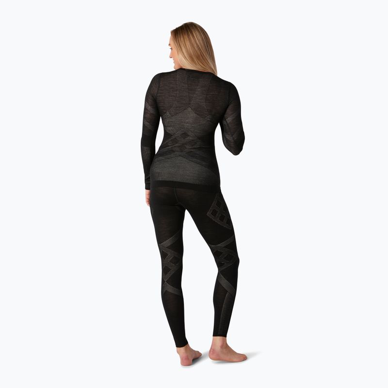 Bluza termoaktywna damska Smartwool Intraknit Merino 200 Crew black/white 6