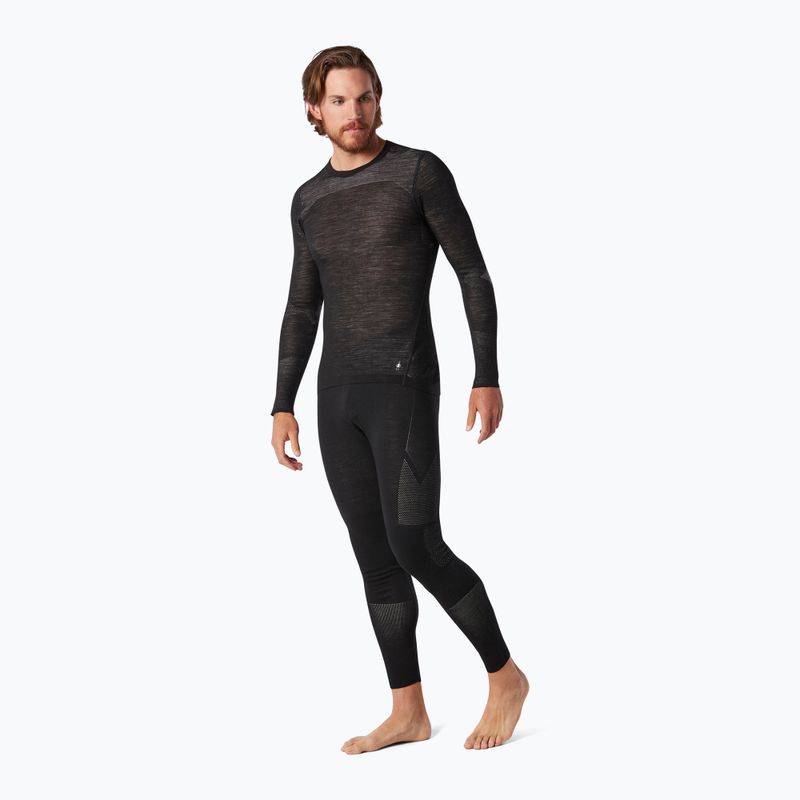Bluza termoaktywna męska Smartwool Intraknit Merino 200 Crew black/white 5