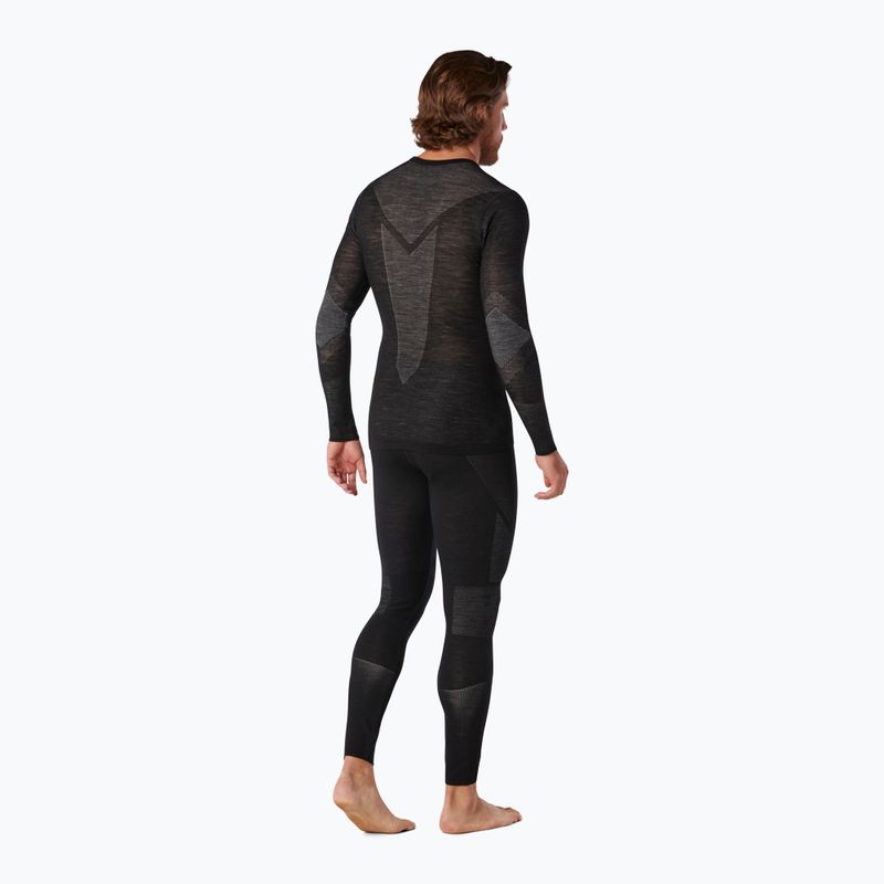 Bluza termoaktywna męska Smartwool Intraknit Merino 200 Crew black/white 6
