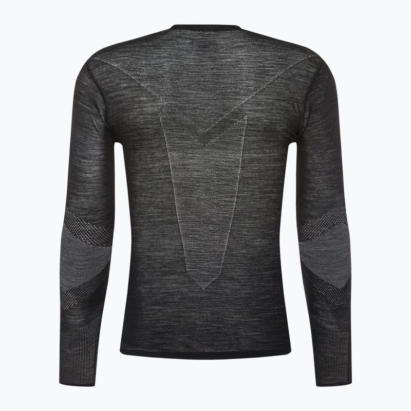 Bluza termoaktywna męska Smartwool Intraknit Merino 200 Crew black/white 2