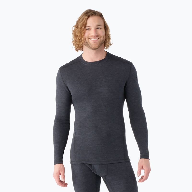 Longsleeve termoaktywny męski Smartwool Merino 250 Baselayer Crew Boxed charcoal heather