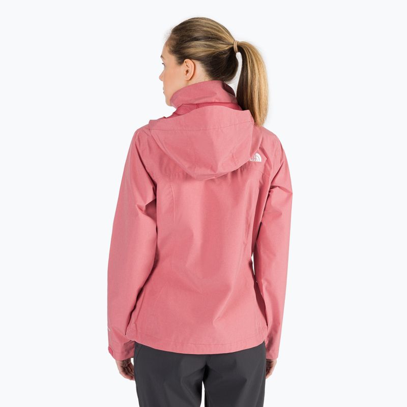 Kurtka przeciwdeszczowa damska The North Face Sangro slate rose light heather 3