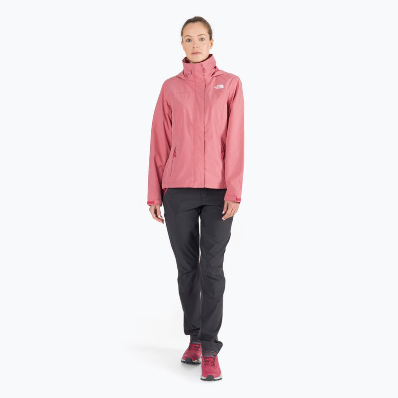Kurtka przeciwdeszczowa damska The North Face Sangro slate rose light heather 8