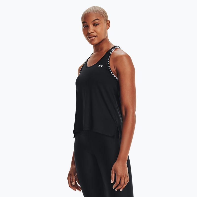 Tank top treningowy damski Under Armour Knockout Tank black/black/white