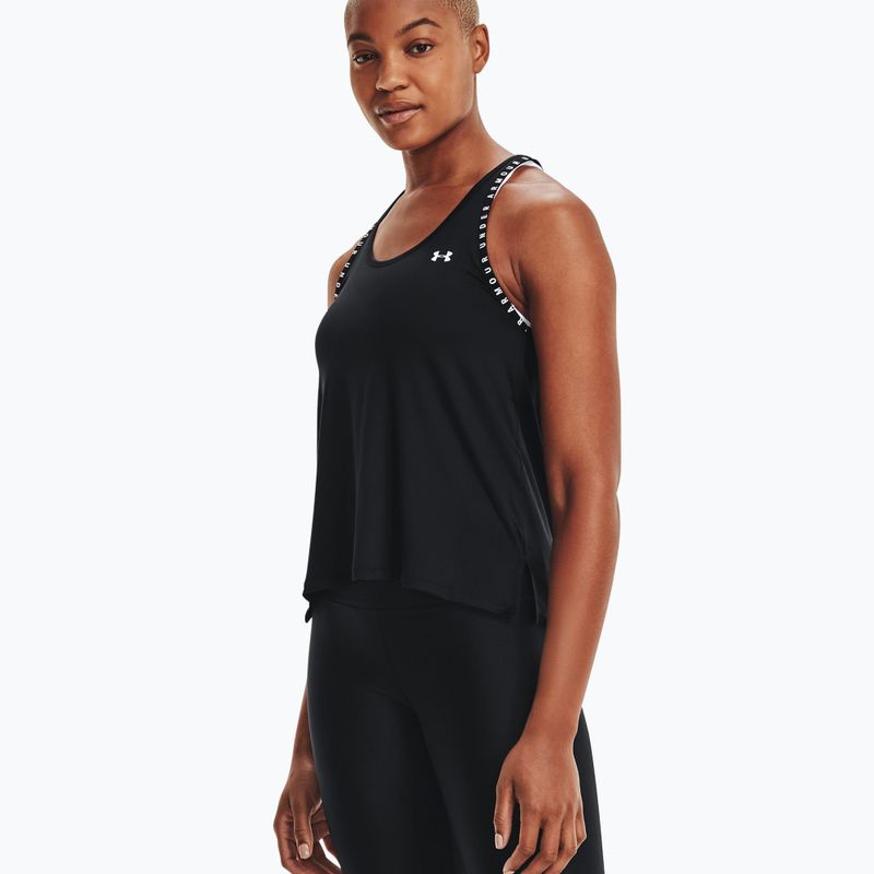 Koszulka treningowa damska Under Armour Knockout Tank black/black/white 7